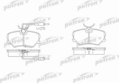 Patron PBP540 - Bremžu uzliku kompl., Disku bremzes autospares.lv