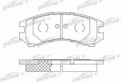 Patron PBP550 - Bremžu uzliku kompl., Disku bremzes autospares.lv