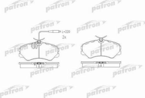 Patron PBP510 - Bremžu uzliku kompl., Disku bremzes autospares.lv