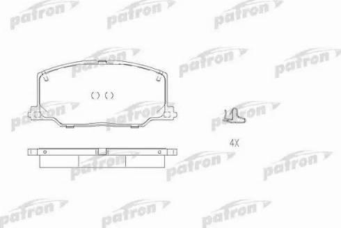 Patron PBP602 - Bremžu uzliku kompl., Disku bremzes autospares.lv