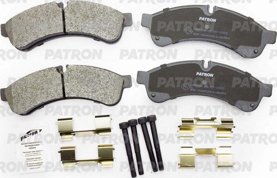 Patron PBP092 - Тормозные колодки, дисковые, комплект www.autospares.lv