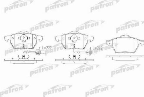 Patron PBP1495 - Brake Pad Set, disc brake www.autospares.lv