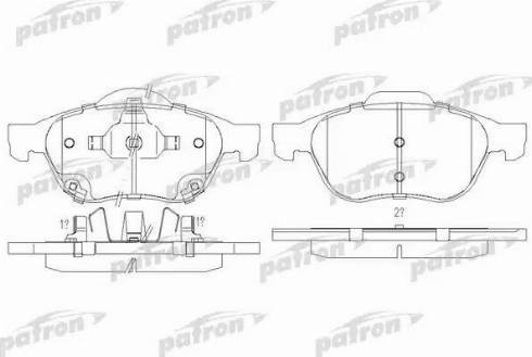 Patron PBP1447 - Bremžu uzliku kompl., Disku bremzes autospares.lv