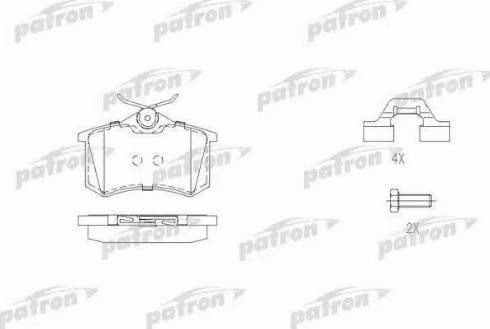 Patron PBP1491 - Brake Pad Set, disc brake www.autospares.lv