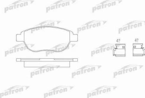 Patron PBP1476 - Bremžu uzliku kompl., Disku bremzes autospares.lv