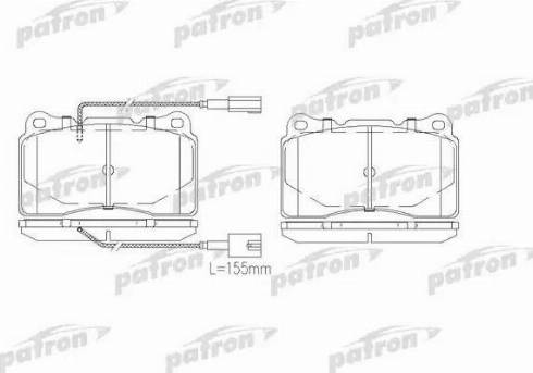 Patron PBP1545 - Bremžu uzliku kompl., Disku bremzes www.autospares.lv