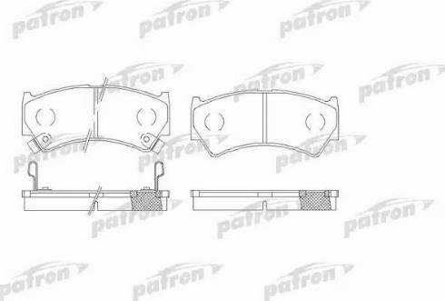 Patron PBP1551 - Brake Pad Set, disc brake www.autospares.lv