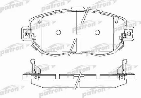 Patron PBP1564 - Тормозные колодки, дисковые, комплект www.autospares.lv