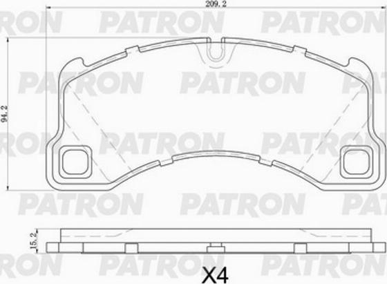 Patron PBP1560 - Bremžu uzliku kompl., Disku bremzes www.autospares.lv