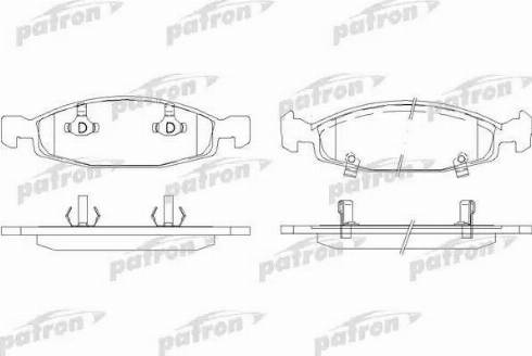 Patron PBP1523 - Bremžu uzliku kompl., Disku bremzes www.autospares.lv