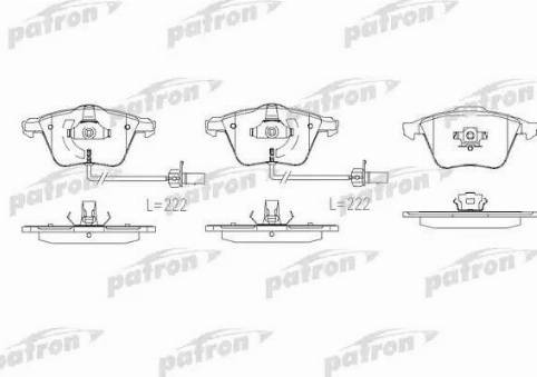 Patron PBP1765 - Bremžu uzliku kompl., Disku bremzes autospares.lv