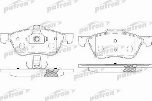 Patron PBP1674 - Bremžu uzliku kompl., Disku bremzes autospares.lv