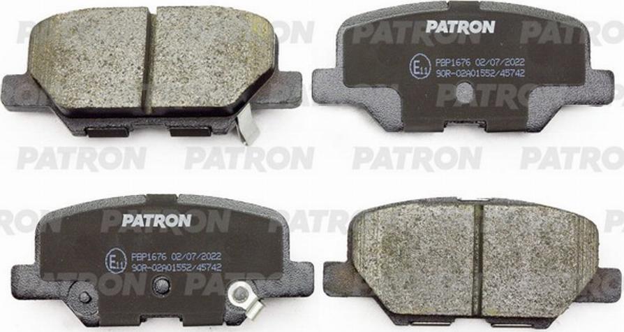 Patron PBP1676 - Bremžu uzliku kompl., Disku bremzes www.autospares.lv