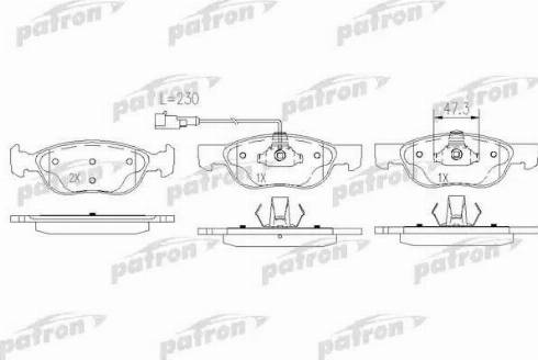 Patron PBP1137 - Bremžu uzliku kompl., Disku bremzes www.autospares.lv