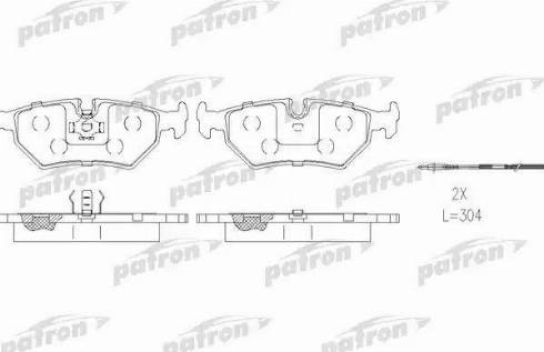 Patron PBP1003 - Bremžu uzliku kompl., Disku bremzes autospares.lv