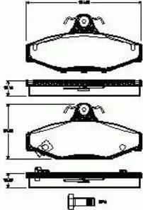 Triscan P0235312 - Тормозные колодки, дисковые, комплект www.autospares.lv