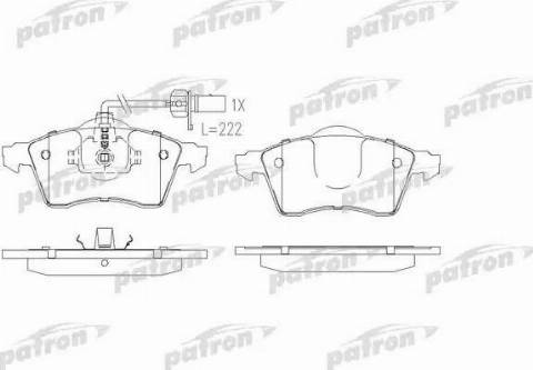 Patron PBP1163 - Тормозные колодки, дисковые, комплект www.autospares.lv