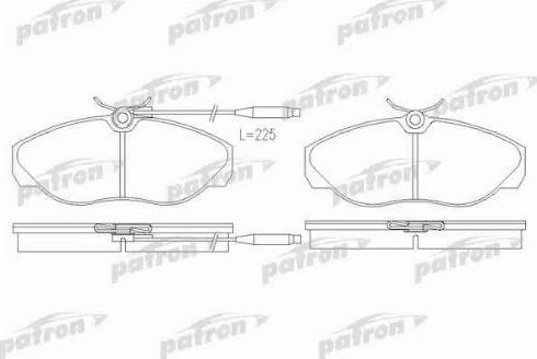 Patron PBP1396 - Bremžu uzliku kompl., Disku bremzes www.autospares.lv