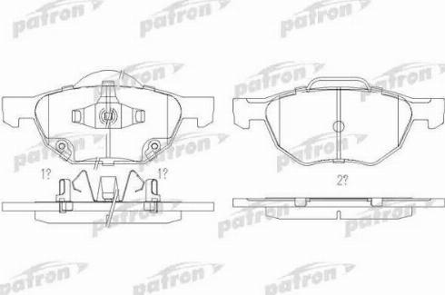 Patron PBP1704 - Bremžu uzliku kompl., Disku bremzes www.autospares.lv