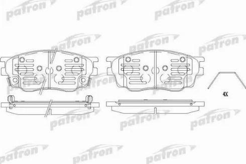 Patron PBP1707 - Bremžu uzliku kompl., Disku bremzes autospares.lv