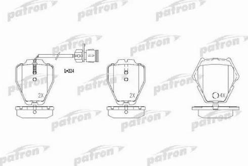 Patron PBP1710 - Bremžu uzliku kompl., Disku bremzes autospares.lv