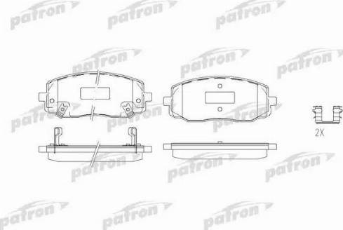 Patron PBP1783 - Тормозные колодки, дисковые, комплект www.autospares.lv