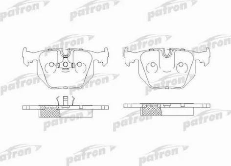 Patron PBP857 - Brake Pad Set, disc brake www.autospares.lv