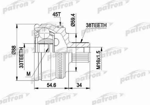 Patron PCV1435 - Joint Kit, drive shaft www.autospares.lv