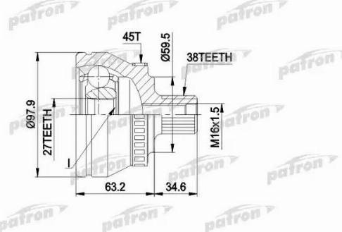 Patron PCV1267 - Joint Kit, drive shaft www.autospares.lv