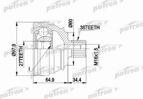 Patron PCV1230 - Joint Kit, drive shaft www.autospares.lv