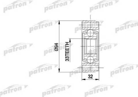 Patron PCV3004 - Šarnīru komplekts, Piedziņas vārpsta www.autospares.lv