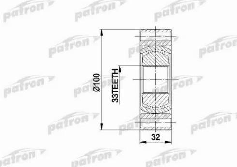 Patron PCV3001 - Šarnīru komplekts, Piedziņas vārpsta autospares.lv