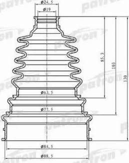 Patron PDC0001 - Пыльник, приводной вал www.autospares.lv