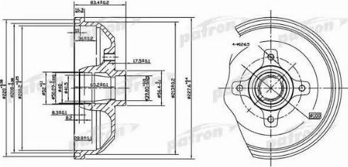 Patron PDR1115 - Brake Drum www.autospares.lv