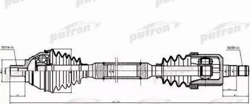 Patron PDS6877 - Piedziņas vārpsta www.autospares.lv