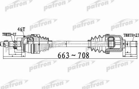 Patron PDS0495 - Приводной вал www.autospares.lv