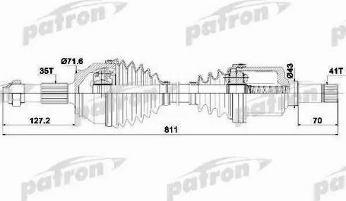 Patron PDS0426 - Piedziņas vārpsta autospares.lv