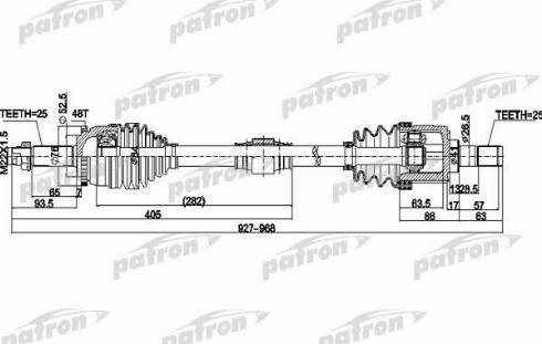 Patron PDS0505 - Приводной вал www.autospares.lv