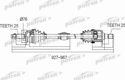 Patron PDS0502 - Приводной вал www.autospares.lv