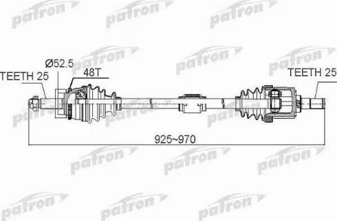 Patron PDS0519 - Приводной вал www.autospares.lv