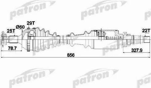 Patron PDS0105 - Piedziņas vārpsta www.autospares.lv