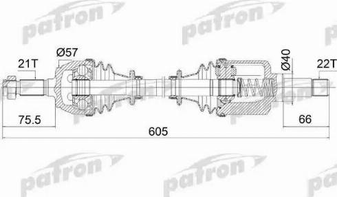 Patron PDS1062 - Piedziņas vārpsta www.autospares.lv