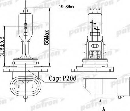 Patron PLHB3-12/60 - Kvēlspuldze, Tālās gaismas lukturis autospares.lv