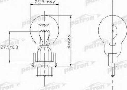 Patron PLP27/7W - Kvēlspuldze, Dienas gaismas lukturis www.autospares.lv