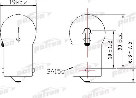 Patron PLR5W - Kvēlspuldze, Aizm. lukturis www.autospares.lv