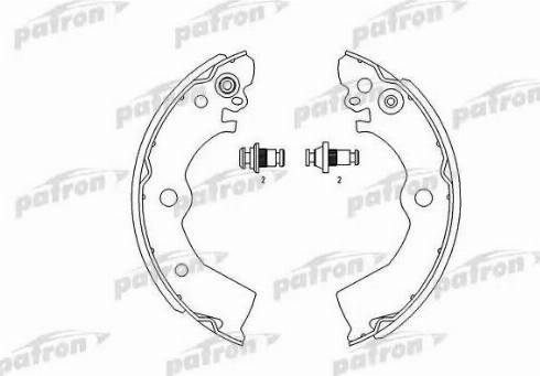 Patron PSP412 - Brake Shoe Set www.autospares.lv