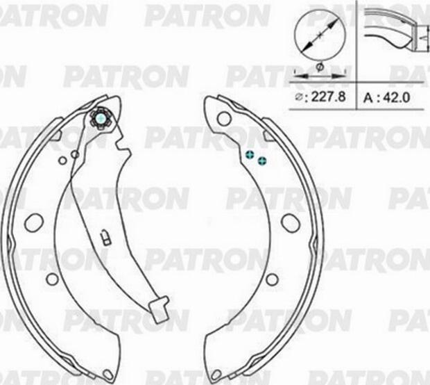 Patron PSP015 - Brake Shoe Set www.autospares.lv