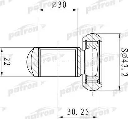 Patron PTD006 - 'Tripod' šarnīrs, Piedziņas vārpsta www.autospares.lv