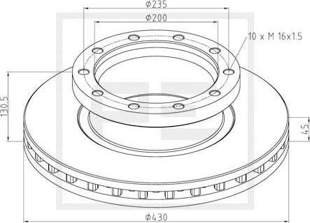 PE Automotive 466.100-00A - Bremžu diski www.autospares.lv