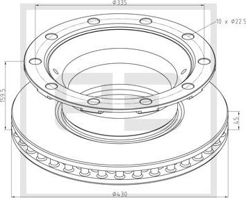 PE Automotive 046.384-00A - Bremžu diski autospares.lv